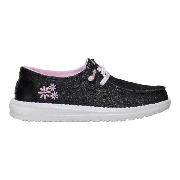 Wendy Youth Shimmer Flower - Charcoal
