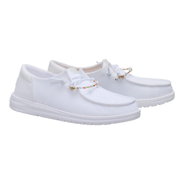 Wendy Funk Mesh Shoelry - White