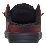 Wally Slip Cozy Plaid - Red Plaid/Black