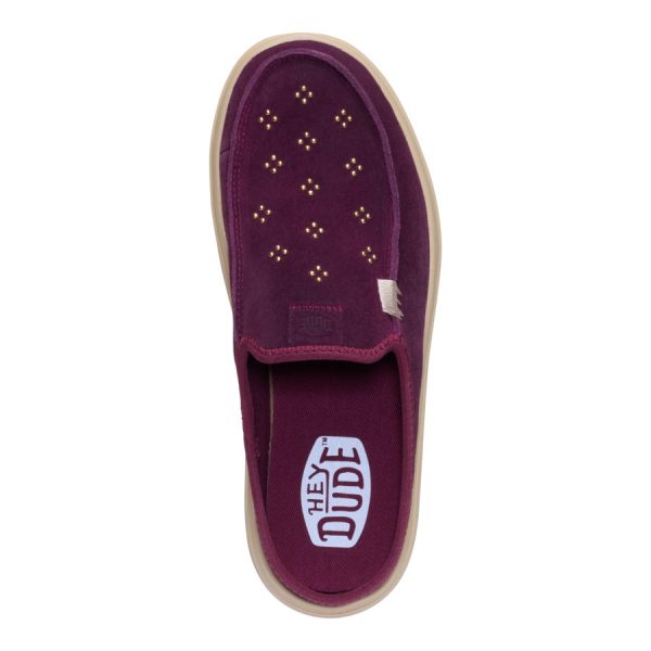Austin Lift Suede Stud - Fig Purple